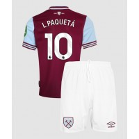 Echipament fotbal West Ham United Lucas Paqueta #10 Tricou Acasa 2024-25 pentru copii maneca scurta (+ Pantaloni scurti)